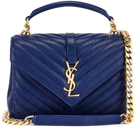 blue ysl bag.